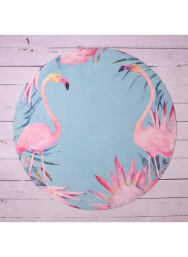 Flamingo round yoga mat